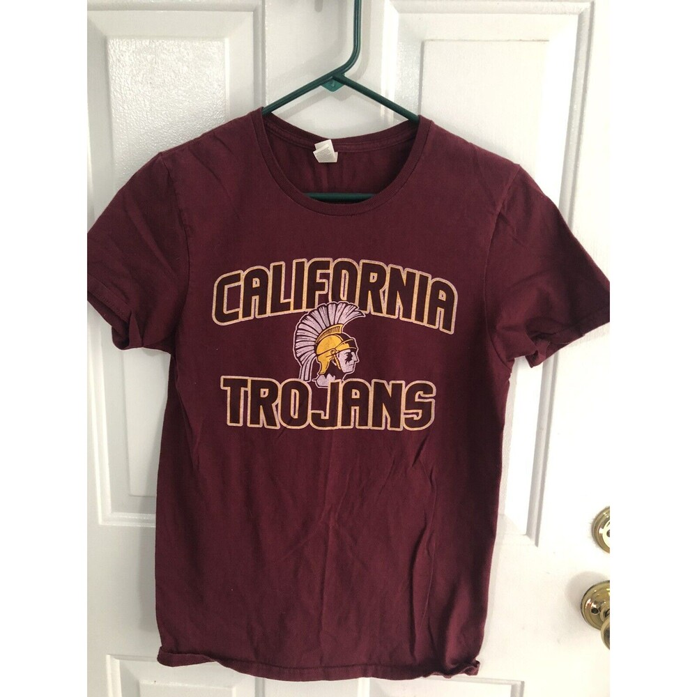 Women's Small, California Trojans Of USC Short Sleeve Tee Shirt, 100% Cotton